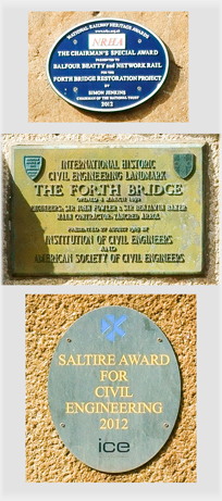 Plaques in recognition of restoration