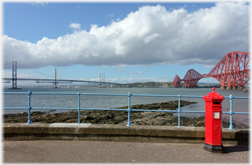 road + rail bridges with post box