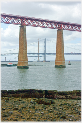 Rail bridge framng road bridges