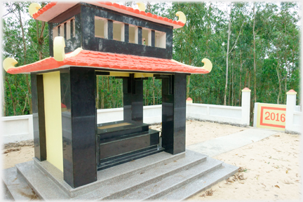 The family grave as it was finished in 2016.