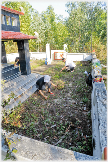 Weeding underway.