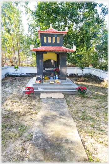 Area weeded and offerings in place.