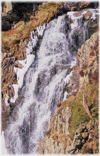 Waterfall in ice and snow.