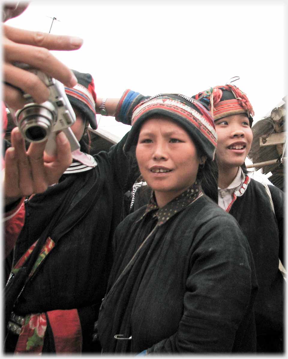 Woman looking at camera.