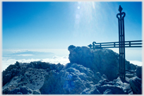 The cross on the top of Mount Teide.