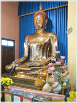 The five point five tonne Golden Buddha in Bangkok.