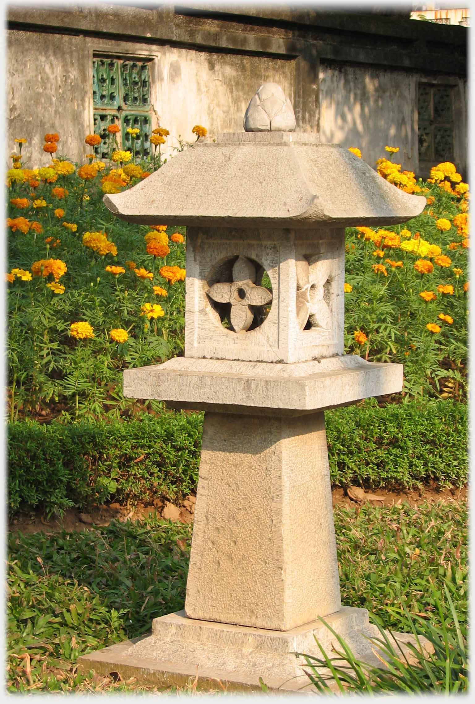 Stone garden lantern.