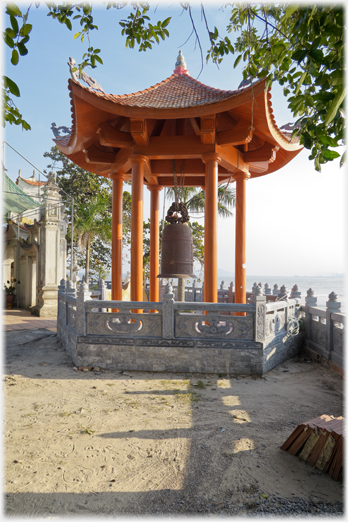 Hexagonal open bell pavillion.