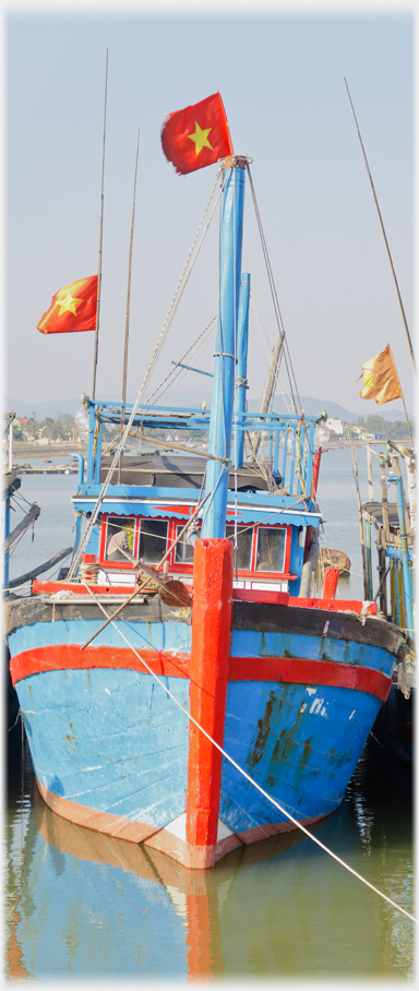 Bow of fishing boat.