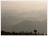 Range upon range of hills into the distance.