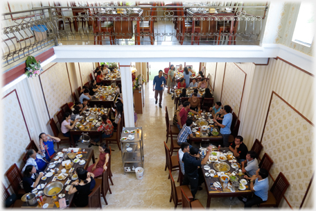 Ground floor full of diners.