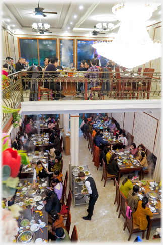 A full restaurant at New Year.