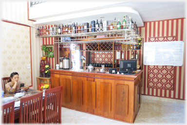 The finished bar area.