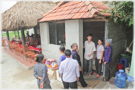 The small kitchen which serves the cafe.