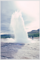 Strokkur erupting.