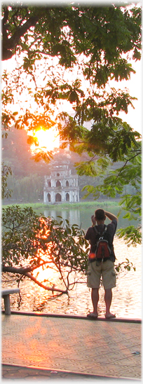 Photographing the sunset