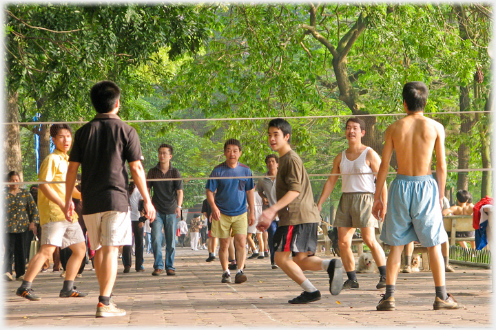 Badminton without nets.