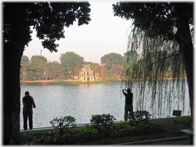 Peace at the Lakeside at dawn.