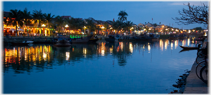 Dusk along the river.