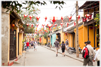 The main shopping street of Hoi An.