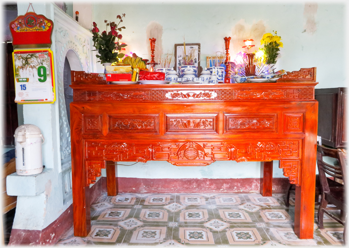 A private house's brand new altar.