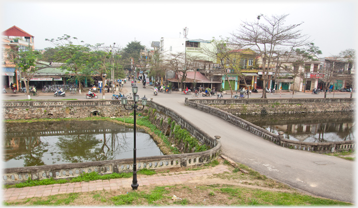 Looking over the Phung Hung Bridge.