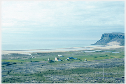 Looking over the hamlet to the east cliffs.