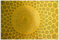 The ceiling of the Lotfallah Mosque in Isfahan.