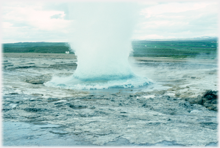 Strokkur erupting.