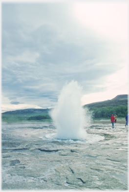 Water and steam reach about 4 metres.