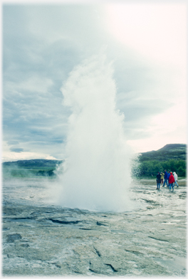 Spout reaches about 10 metres.