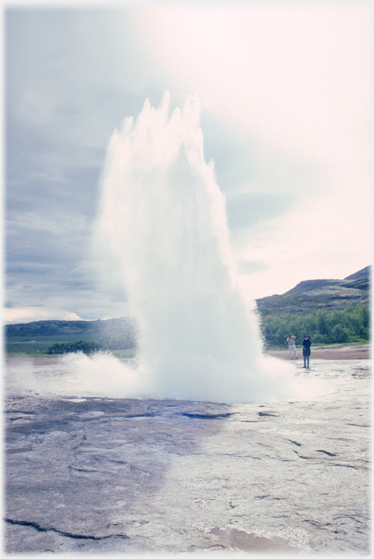 Strokkur erupting.