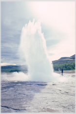 Strokkur erupting.