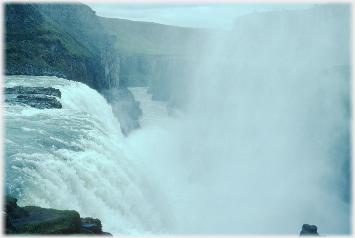 Rift valley, river and spray.