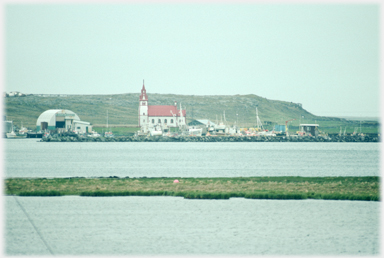 Raufarhofn church and harbour.