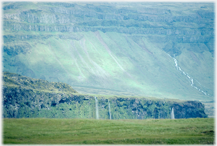 Thin waterfalls.