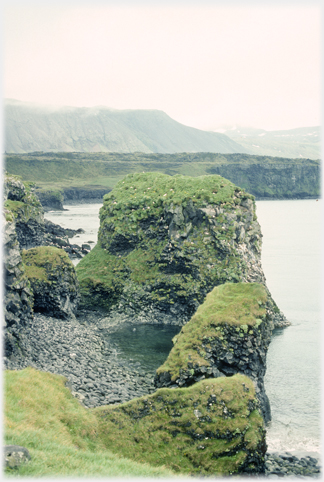 Moss topped stacks.