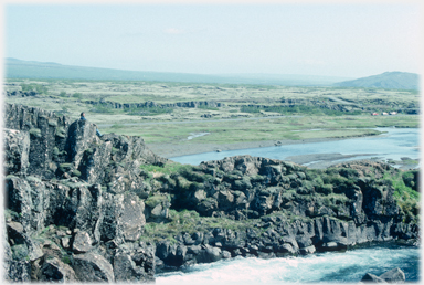 Looking over the Thingvellir plain.