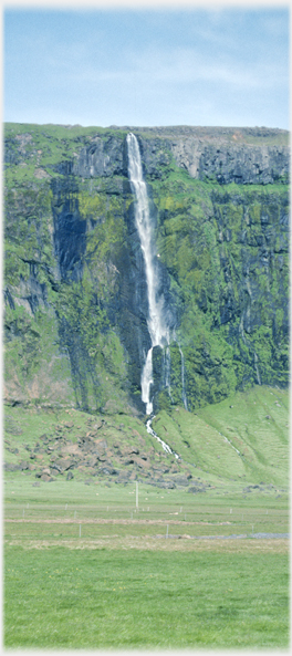 Cliff and waterfall