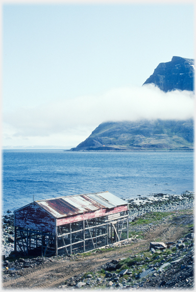 Shed for drying fish.