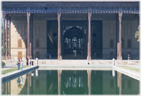 Main room in the Chehel Sotoun Palace.