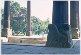 Column base in the Chehel Sotoun Palace.