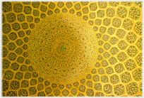 The inside of the dome of the Lotfo-Allah Mosque.