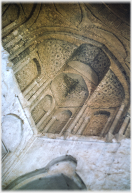 Inside the dome of the Friday Mosque.