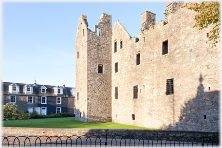 Castle east face and castle gardens.