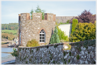 Circular garden house.