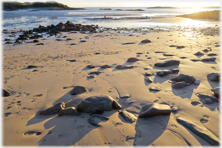 Stones on Carrick Beach.