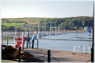 At the marina.