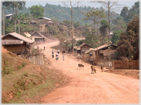 Lak Sao Sy Village street.