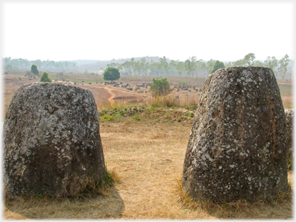 Two Jars with large numbers of Jars in the distance.